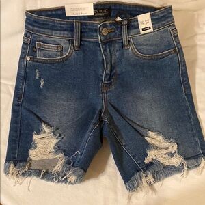 Judy Blue Denim Distressed Shorts Super Comfy